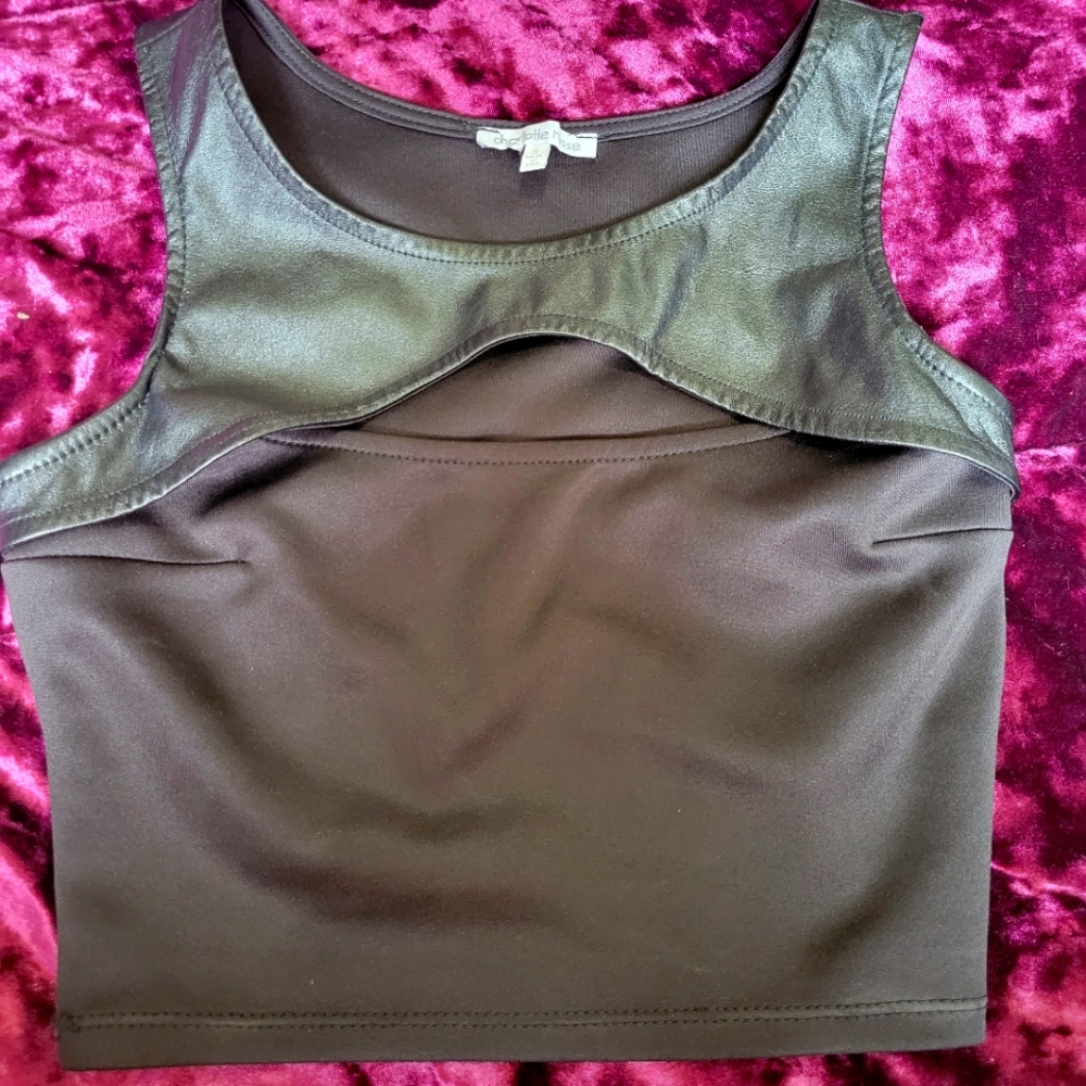 Charlotte Russe Cutout Crop Top